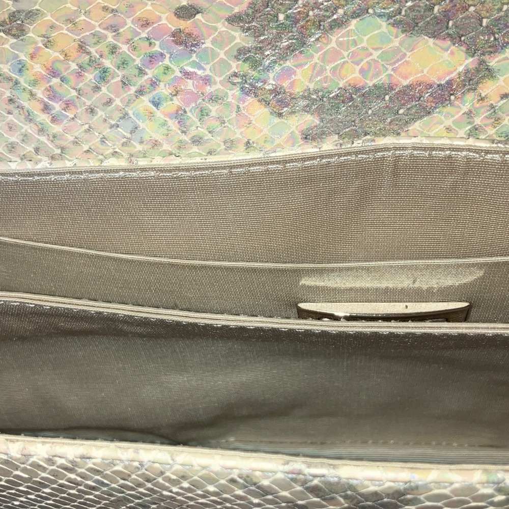 Escada Gold Python Snakeskin Look Shoulder Purse - image 7